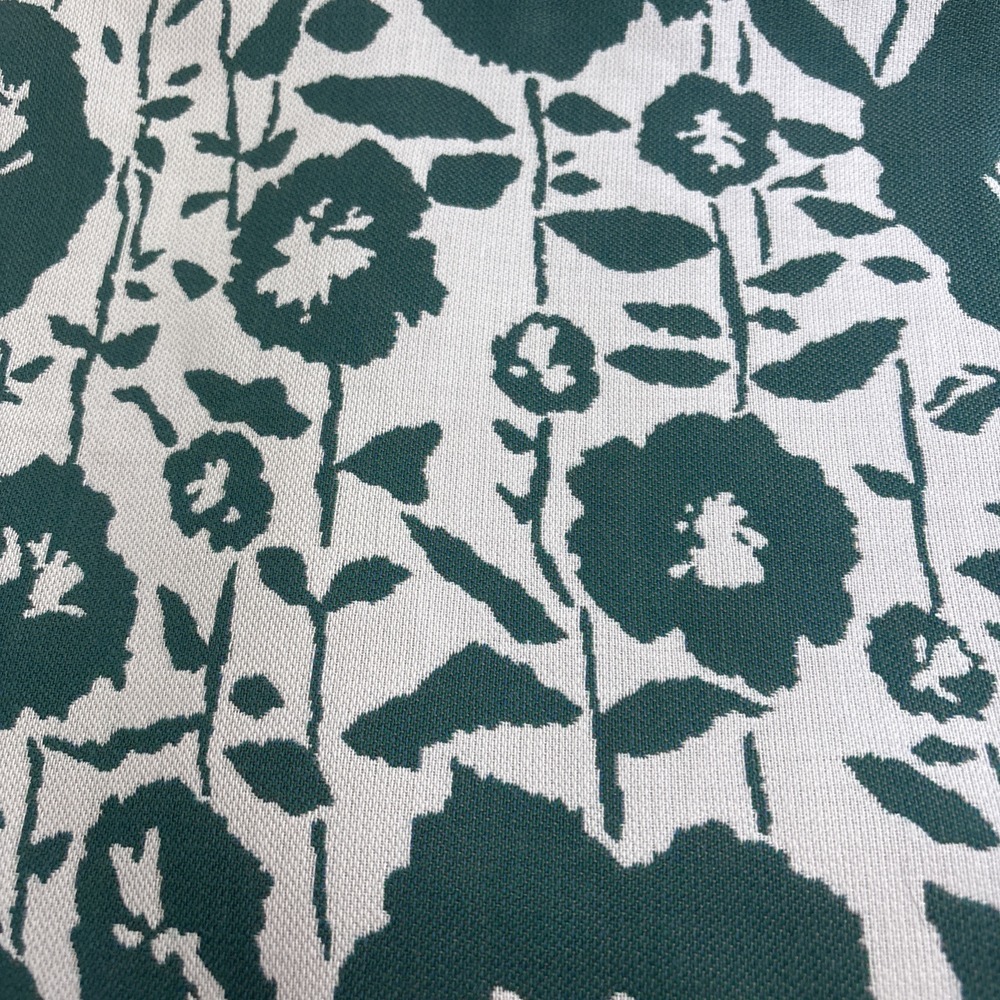 2 Sunbrella Fabric Upholstery Samples Both 26"x26" Brown & Green W/Leaves - Picture 4 of 5